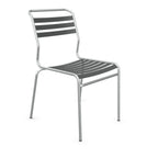 Schaffner Lätti-Stuhl Säntis in Graphit - moderner Aluminium-Gartenstuhl mit Kunststoffleisten