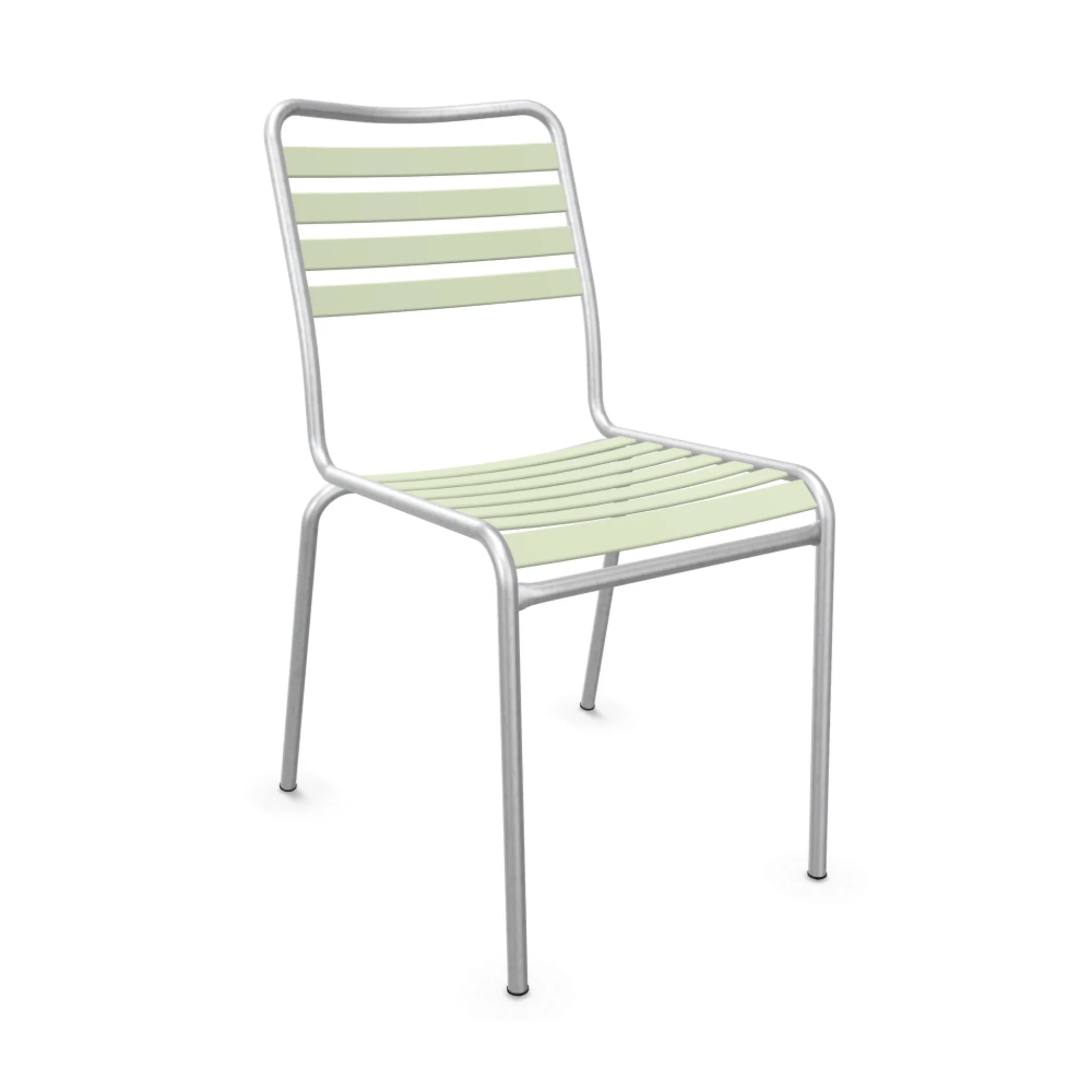 Schaffner Lätti-Stuhl Säntis in Pastellgrün - Moderner Aluminium-Gartenstuhl mit horizontalen Lamellen