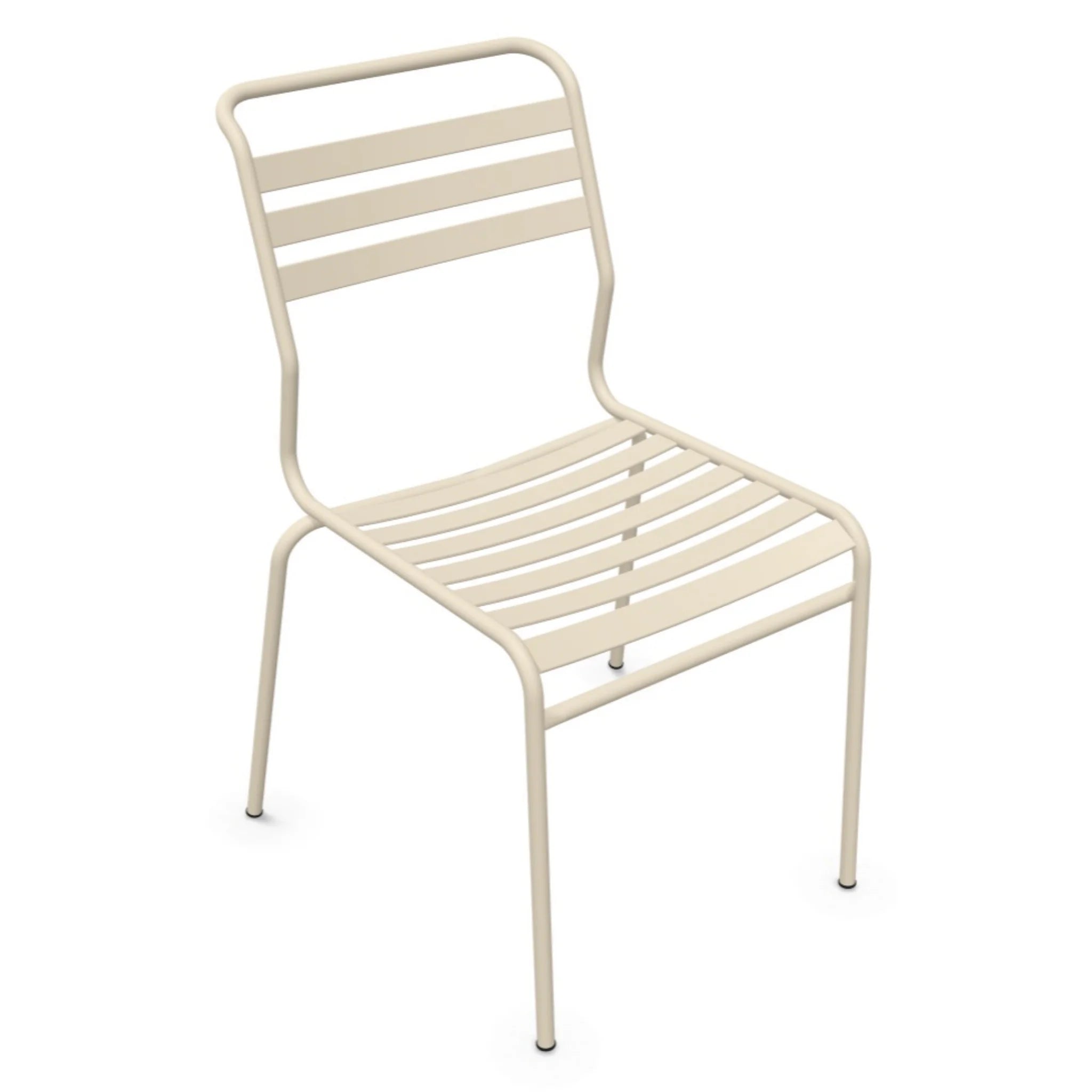 Schaffner Lätti Stuhl Säntis Pastellsand - moderner Aluminium Gartenstuhl mit Holzoptik