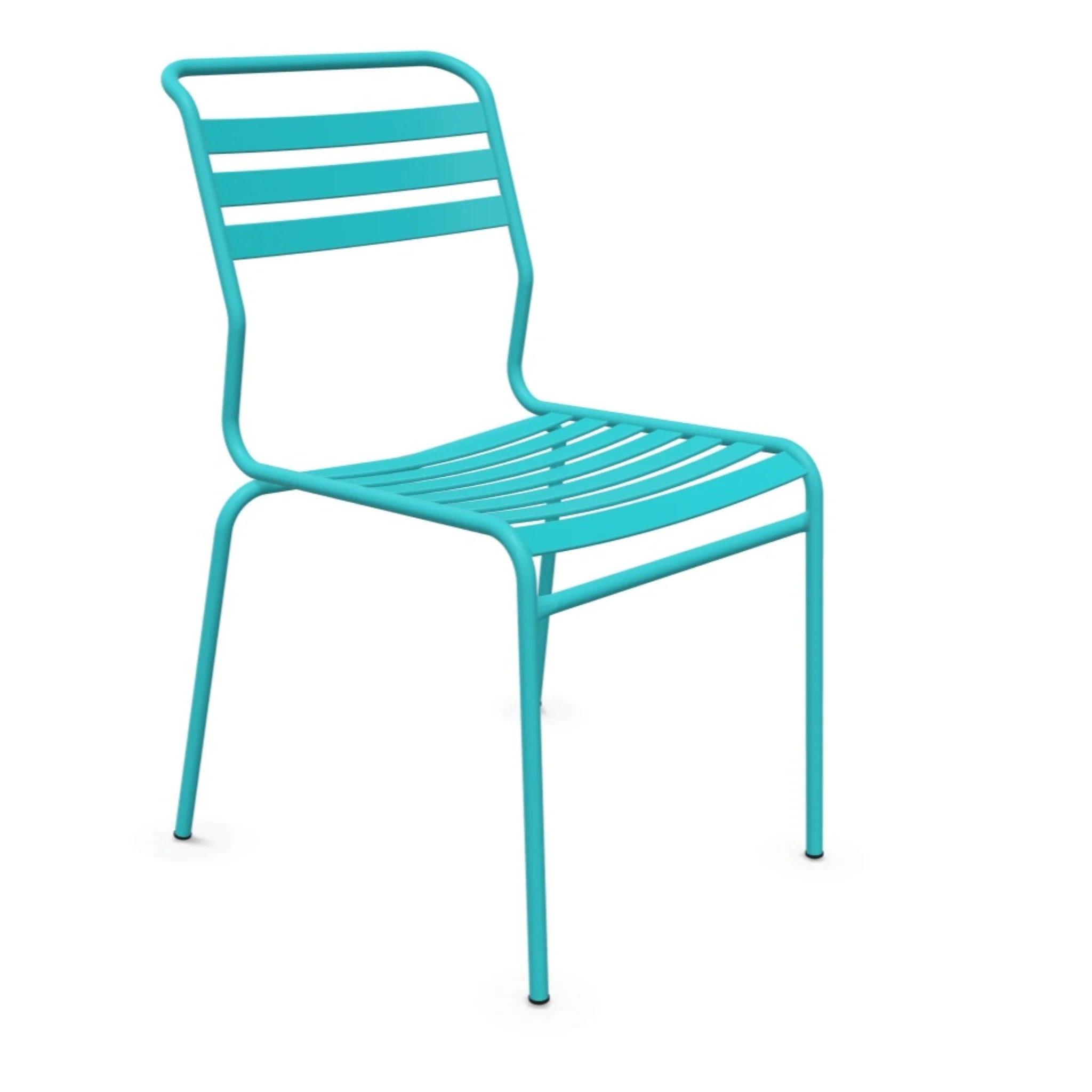 Schaffner Lätti-Stuhl Säntis Türkis - Stabiler Stapelstuhl aus Aluminium für Garten und Terrasse