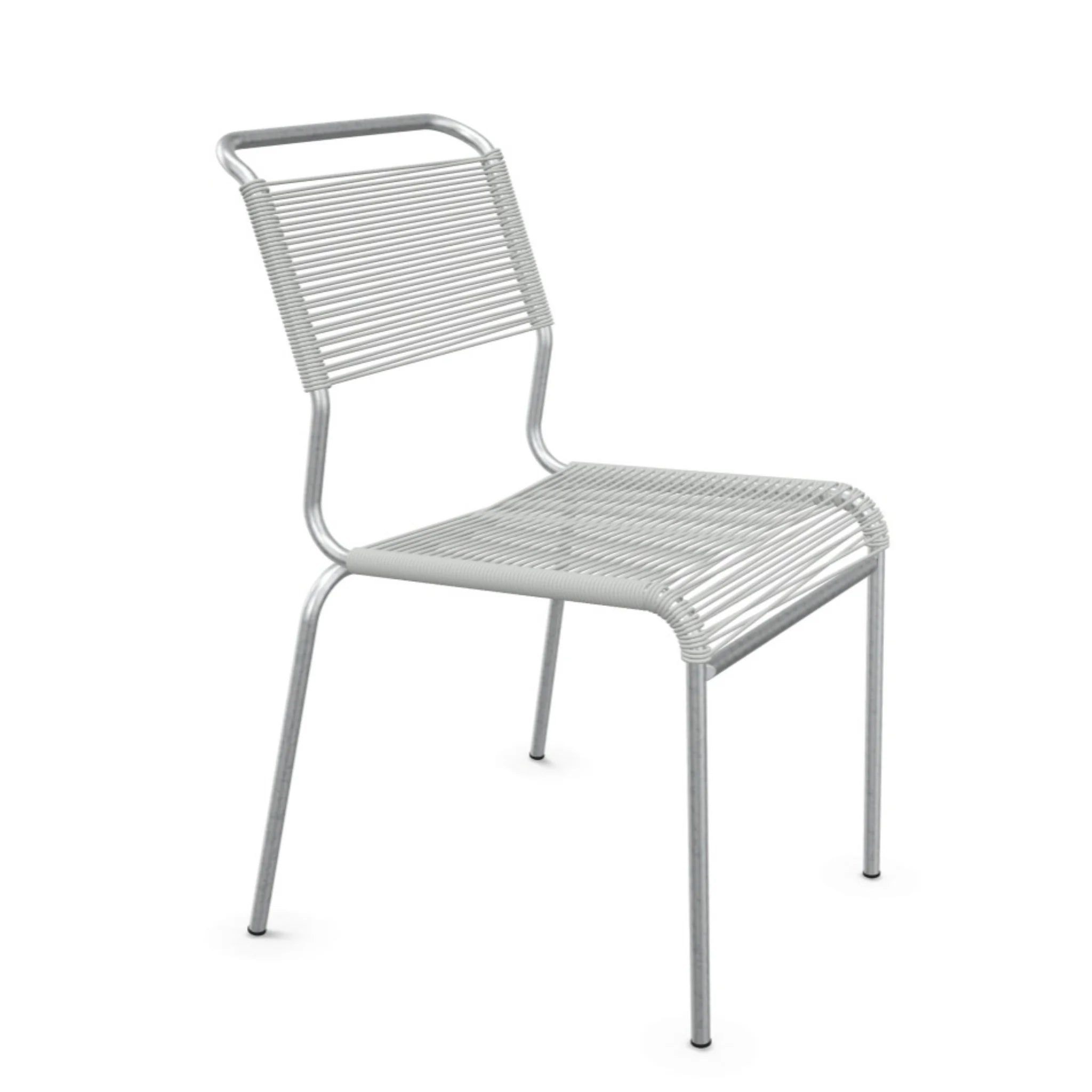 Schaffner Spaghettistuhl Säntis - moderner Gartenstuhl aus Kunststoff in Grau