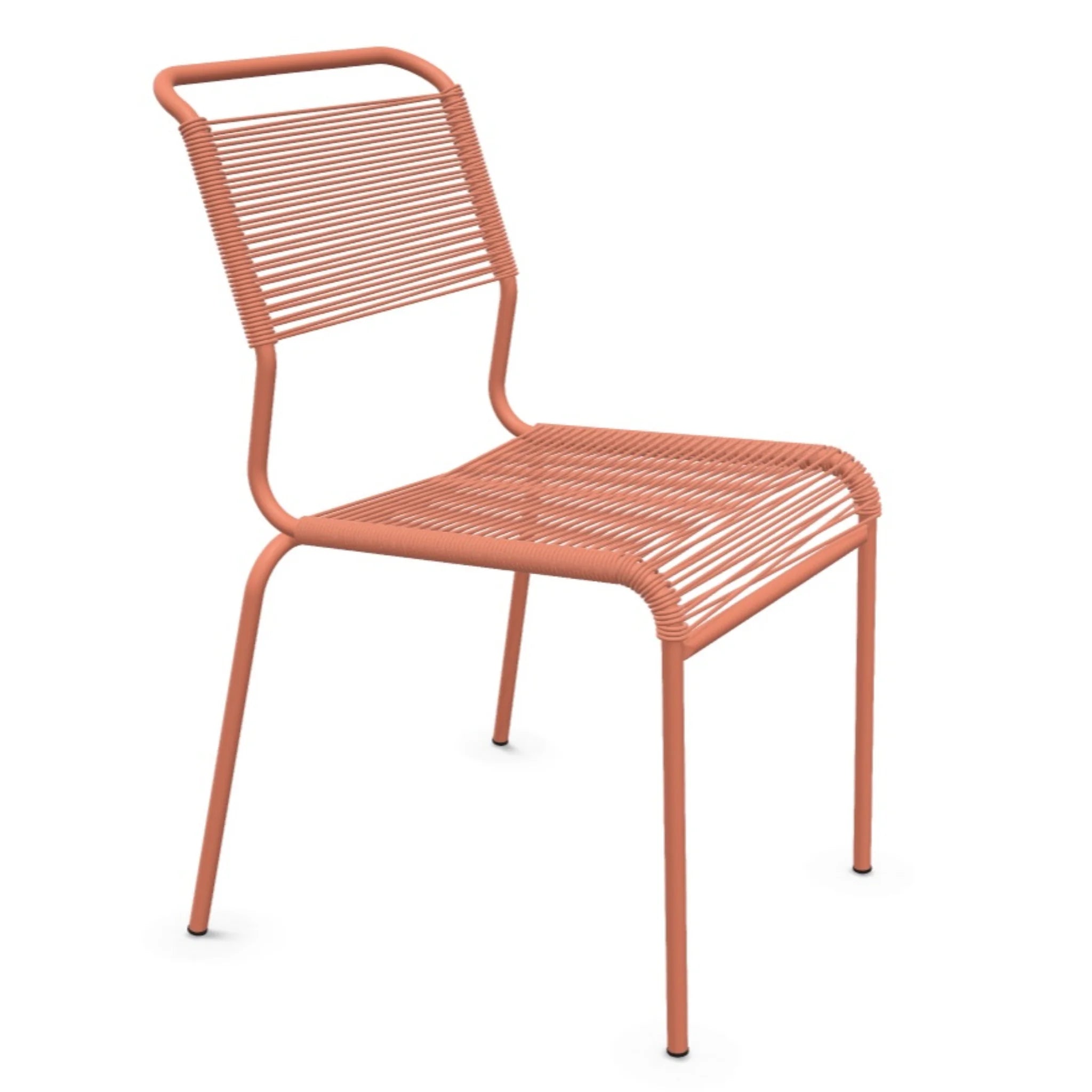 Schaffner Spaghettistuhl Säntis in Terrakotta - moderner Gartenstuhl aus Kunststoff