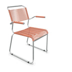 Schaffner Säntis Stuhl mit Armlehne in Terracotta - moderner Gartenstuhl aus hochwertigem Material