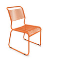Spaghettistuhl Sääntis mit Kufen in Orange - moderner Design Stuhl für Innen und Außen