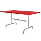 Schaffner Säntis Metalltisch 140x80cm rot - Moderner Gartentisch mit Aluminium-Gestell