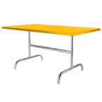 Schaffner Sääntis Metalltisch 140x80cm gelb - Gartentisch mit Aluminium Gestell