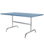 Schaffner Sääntis Metalltisch 140x80cm blau - Esstisch mit Chromgestell