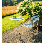 Schaffner Metalltisch St. Moritz 60cm rund in Weiß - moderner Gartentisch für Terrasse und Balkon