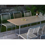Schaffner Metalltisch Rigi 140x80cm - moderner Gartentisch mit Stühlen im eleganten Design