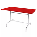 Schaffner Metalltisch Rigi 140x80cm rot - Bistrotisch mit Aluminium-Gestell