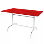 Schaffner Metalltisch Rigi 140x80cm rot - Bistrotisch mit Aluminium-Gestell