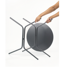 Schaffner PIX Gartenhocker 60cm Grau - Moderne Outdoor Möbel mit Tragegriffen
