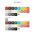 Schaffner PIX Tische 60cm Türkis - Farbpalette Tischplatten und Gestelle