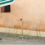 Schaffner Stehtisch Säntis 80cm rund in Rot - moderner Bistrotisch für Garten und Terrasse