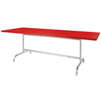 Schaffner Säntis Tisch 240x80cm rot - Design Gartentisch mit Aluminium-Gestell