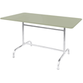 Schaffner Metalltisch Rigi 140x80cm Pastellgrün - moderner Gartentisch mit Aluminium-Gestell