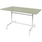 Schaffner Metalltisch Rigi 140x80cm Pastellgrün - moderner Gartentisch mit Aluminium-Gestell