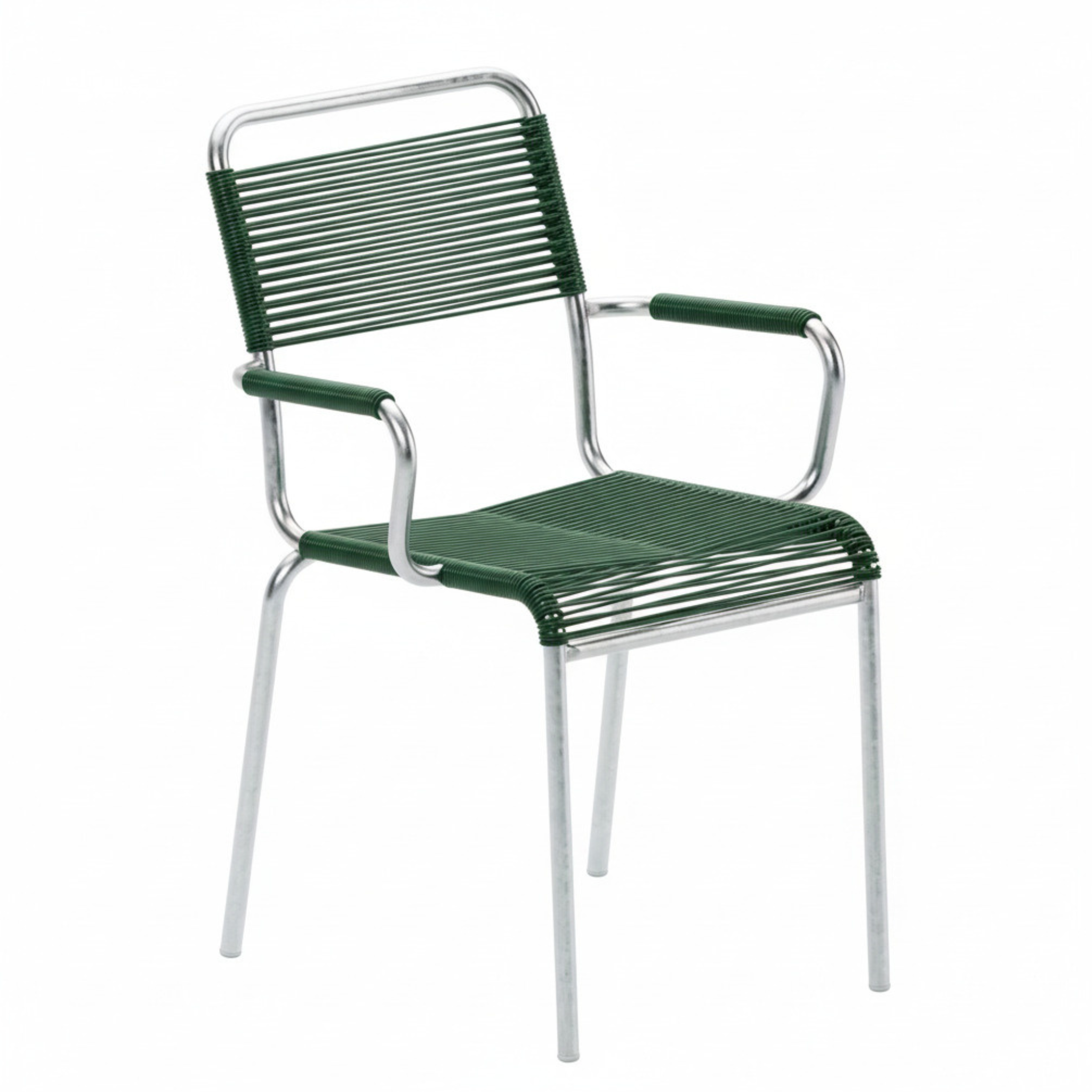 Schaffner Rigi Stuhl Spaghetti ML Tannengrün - moderner Gartenstuhl mit Armlehnen