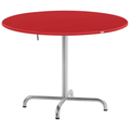Schaffner Fiberglastisch Davos 100cm rund rot - moderner Gartentisch mit Aluminium-Gestell