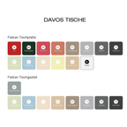 Schaffner Davos Glastisch 100cm rund rot - Farben & Varianten | Schweizer Möbel