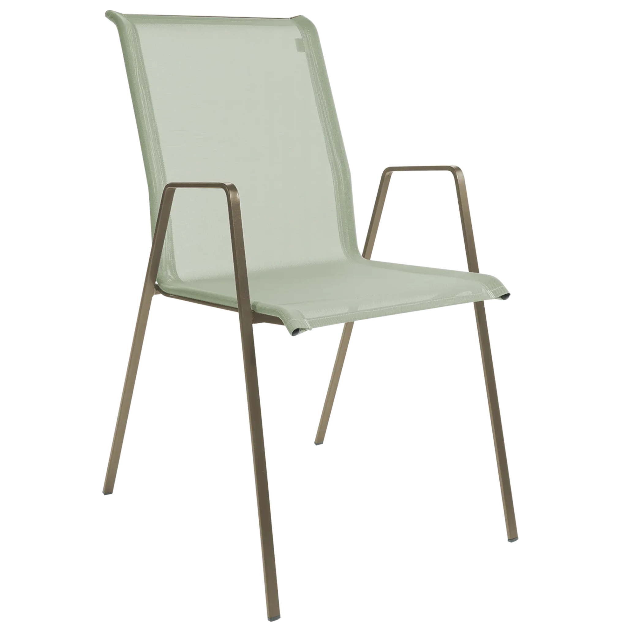 Schaffner Sessel Luzern Comfort in Champagner und Creme-Grün mit Armlehnen