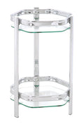 HAKU Möbel Blumensäule aus Metall mit Glas in Silber