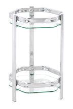 HAKU Möbel Blumensäule aus Metall mit Glas in Silber