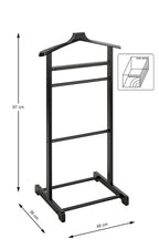 HAKU Möbel Herrendiener aus Bambus 48 x 36 x 97 cm in Schwarz