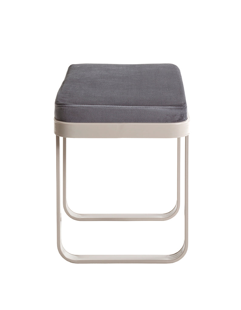HAKU Möbel Bank aus Metall gepolstert, 56 x 36 cm, H 48 cm in Anthrazit, Kaschmir