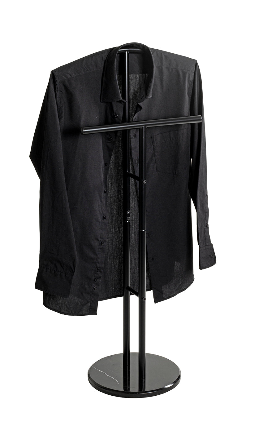 HAKU Möbel Herrendiener aus Metall mit Marmor in Schwarz