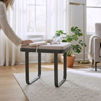 HAKU Möbel Bank aus Metall gepolstert in Anthrazit, 56 x 36 cm, H 48 cm