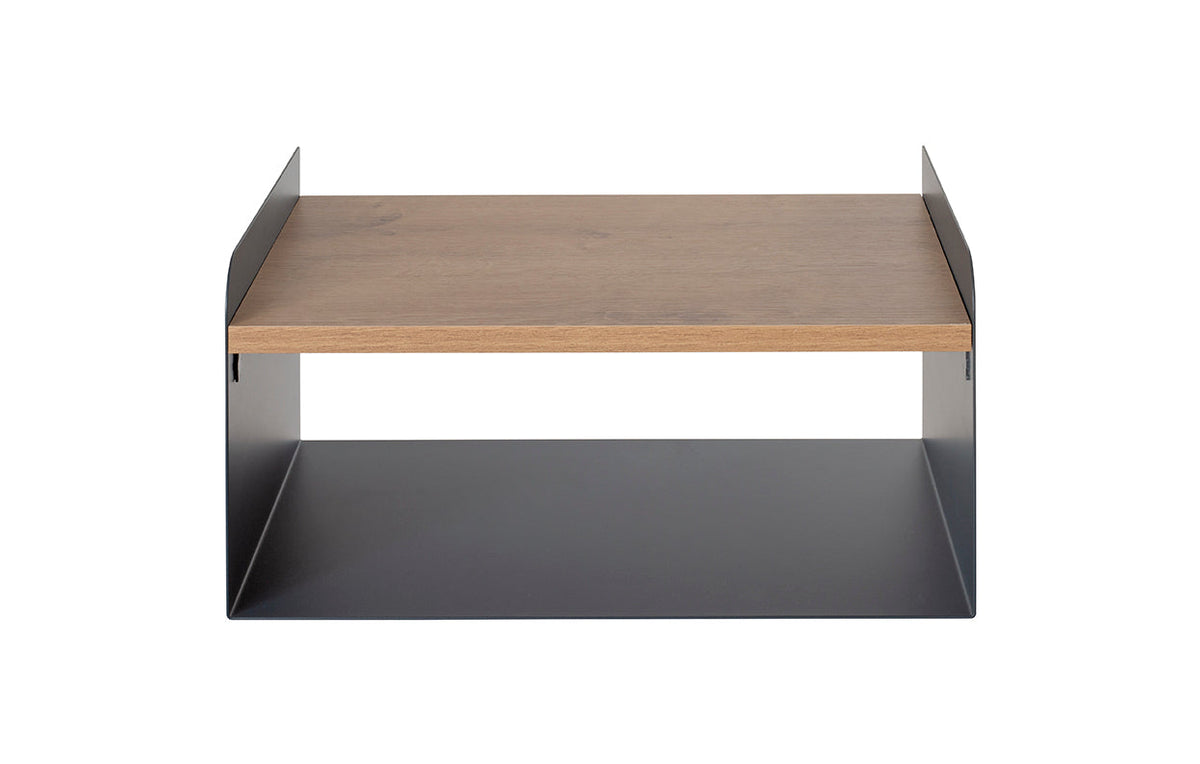 HAKU Möbel Wandkonsole aus Metall kratzbeständig 40 x 30 x 20 cm in Anthrazit, Eiche (Eiche natur)