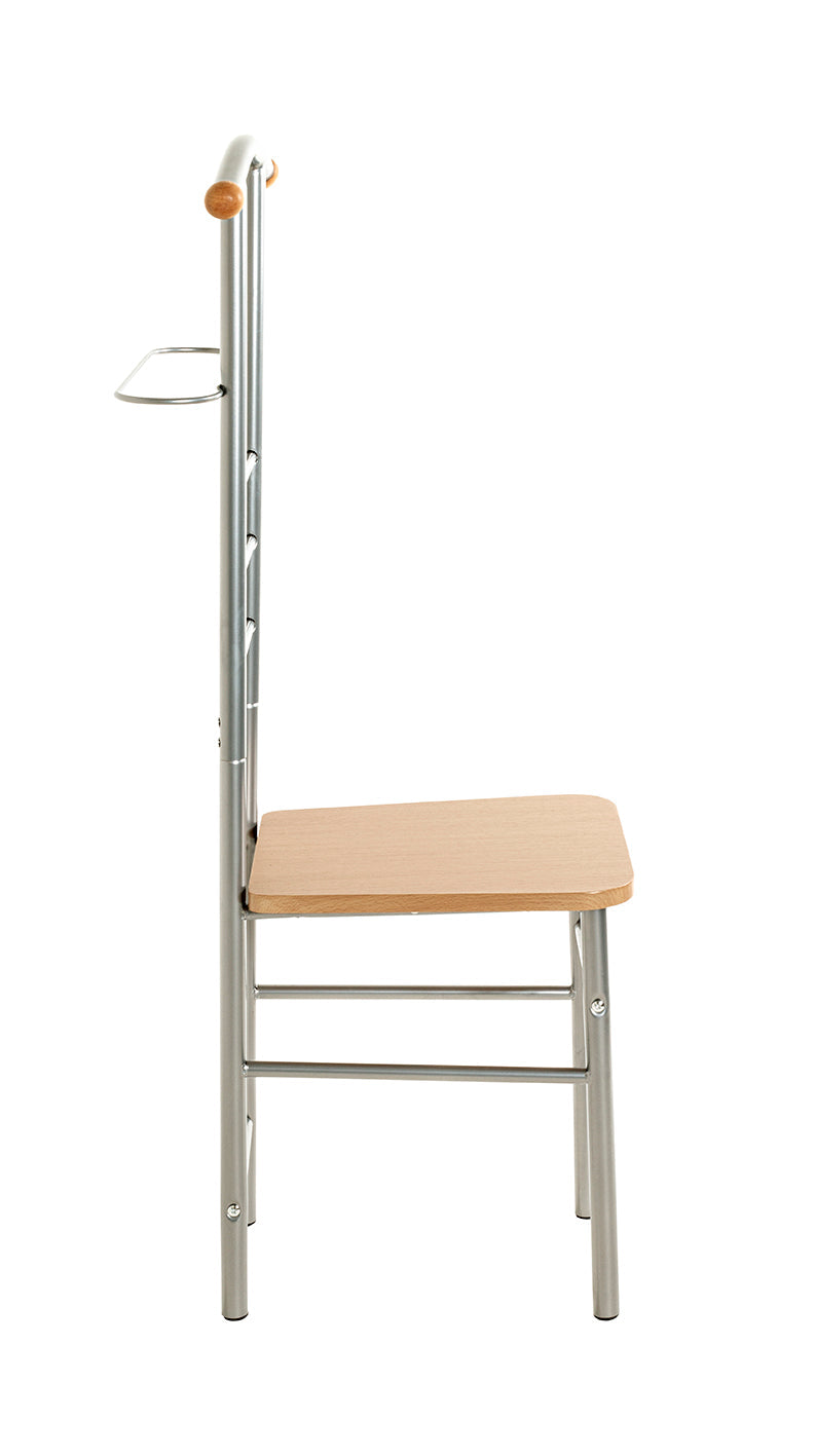 HAKU Möbel Herrendiener aus Metall 46 x 50 x 119 cm in Alu, Buche