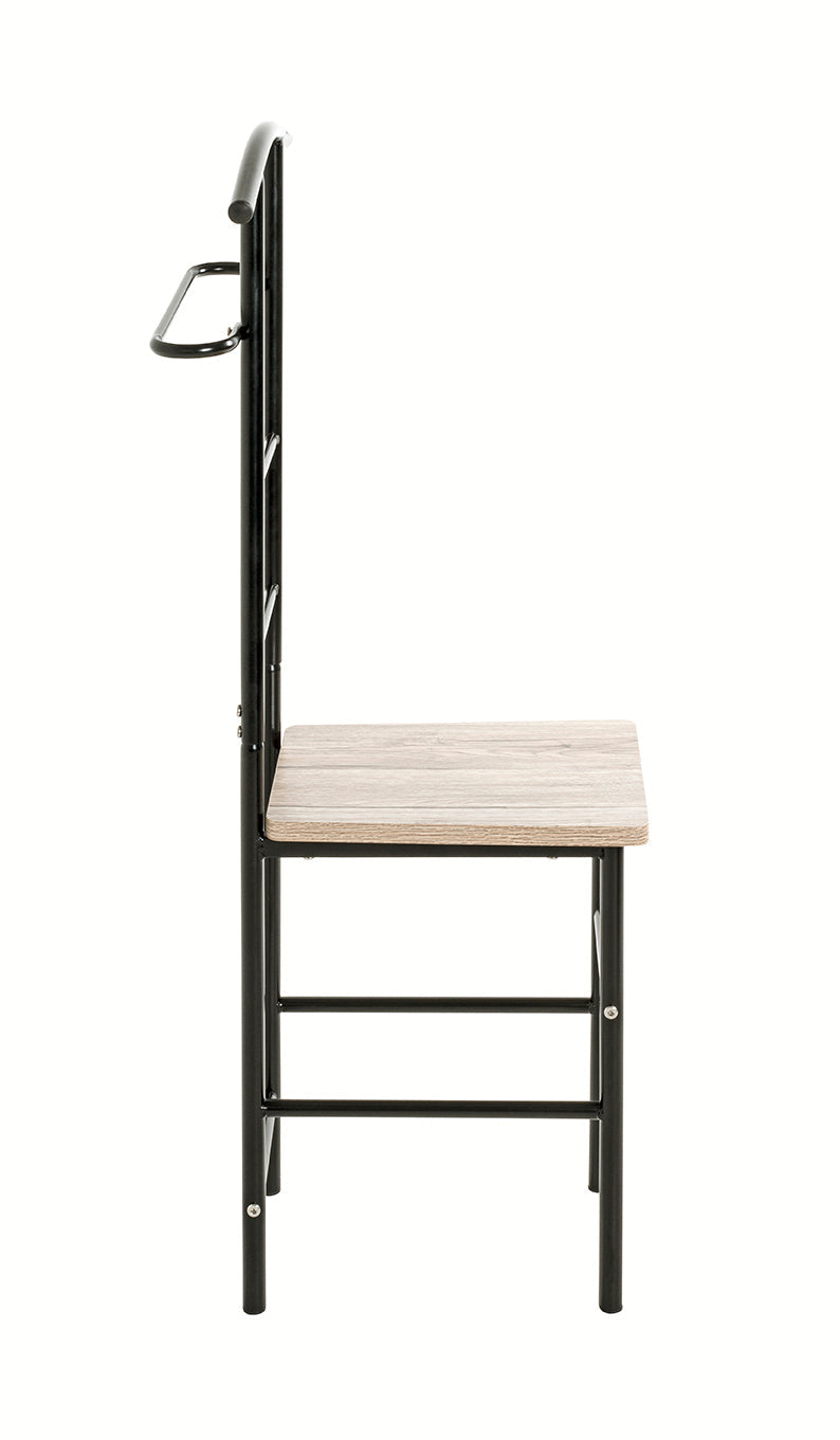 HAKU Möbel Herrendiener aus Metall 46 x 46 x 109 cm in Eiche San Remo, Schwarz