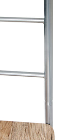 HAKU Möbel Herrendiener aus Metall 46 x 46 x 109 cm in Alu, Eiche San Remo