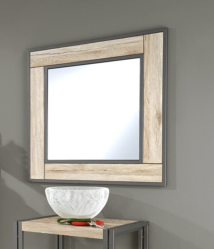 HAKU Möbel Wandspiegel aus MDF mit Spiegel in Braun