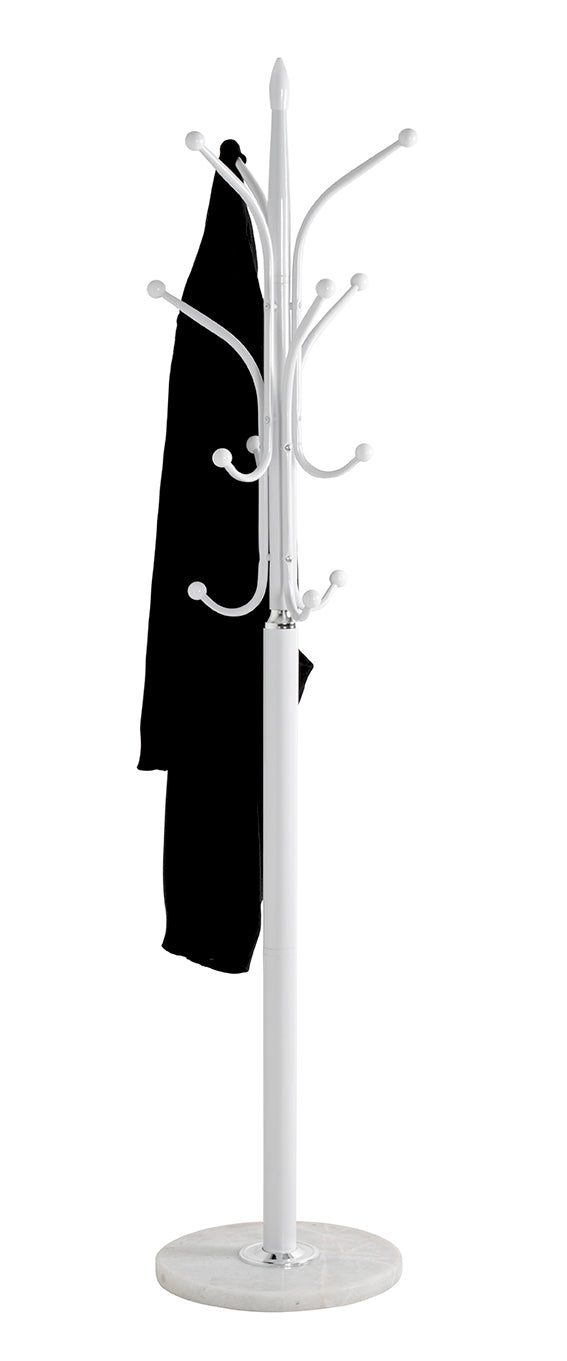 HAKU Möbel Garderobenständer aus Metall mit Marmor in Weiss 40 x 177 cm