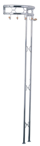 HAKU Möbel Wandgarderobe aus Metall in Silber 51 x 28 x 180 cm