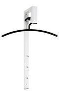HAKU Möbel Wandgarderobe aus Metall 4 x 20 x 70 cm in Chrom, Weiss