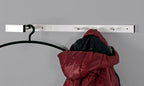 HAKU Möbel Wandgarderobe aus Metall 4 x 20 x 70 cm in Chrom, Weiss