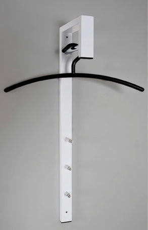 HAKU Möbel Wandgarderobe aus Metall 4 x 20 x 70 cm in Chrom, Weiss
