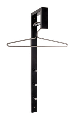HAKU Möbel Wandgarderobe aus Metall 4 x 20 x 70 cm in Chrom, Schwarz