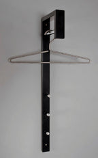 HAKU Möbel Wandgarderobe aus Metall 4 x 20 x 70 cm in Chrom, Schwarz