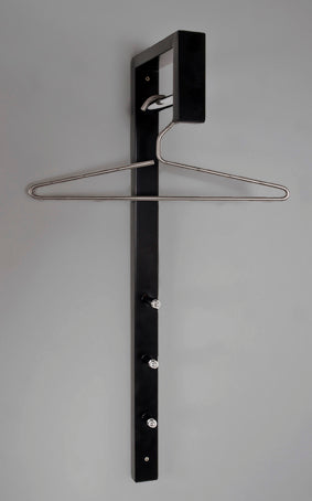 HAKU Möbel Wandgarderobe aus Metall 4 x 20 x 70 cm in Chrom, Schwarz