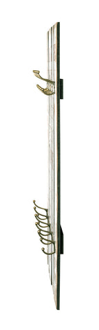 HAKU Möbel Wandgarderobe aus MDF Motiv Schriftzug in Weiss 70 x 9 x 100 cm