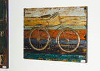 HAKU Möbel Wandgarderobe aus MDF Motiv Fahrrad in Braun