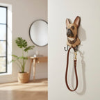 HAKU Möbel Wandgarderobe aus Metall Motiv Hund in Beige