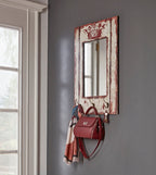 HAKU Möbel Wandgarderobe aus MDF Motiv Schriftzug in Grau 52 x 10 x 80 cm