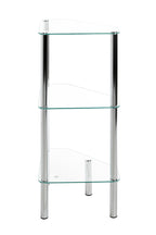 HAKU Möbel Regal aus Metall mit Glas in Silber 45 x 32 x 77 cm