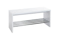 HAKU Möbel Schuhbank aus MDF kratzunempfindlich in Weiss in Chrom, Weiss
